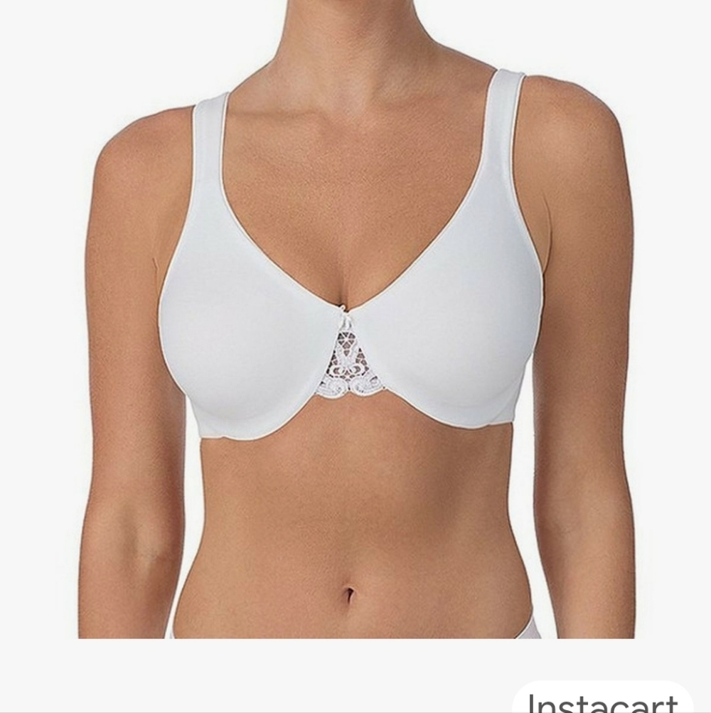 Modern Movement Hidden Comfort Lace Center Minimizer Bra 36DD